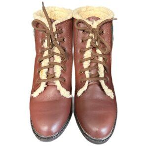 Adriano Dolcis Women’s Size 6 Ecology Leather Boots Brown Yugoslavia **READ**
